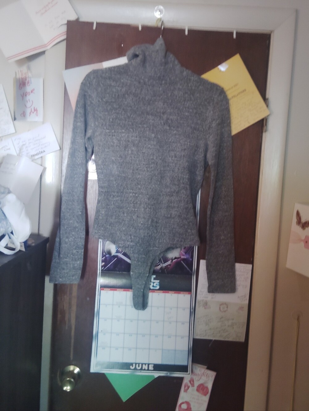 MADEWELL Turtleneck Bodysuit - Grey Size Medium NWOT - Picture 5 of 10